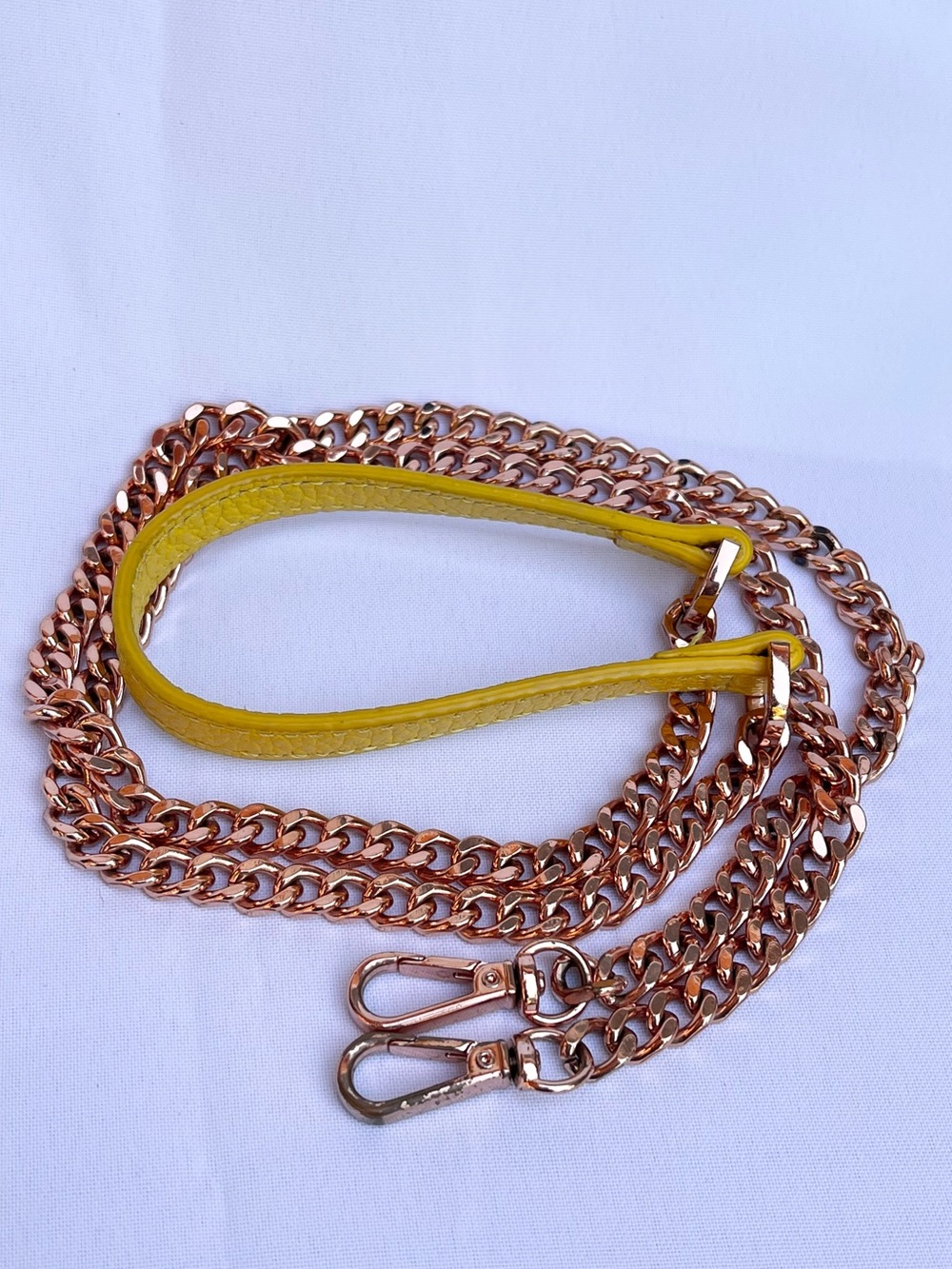 Ted Baker Strap Replacement Yellow Leather Rose Gold Chain